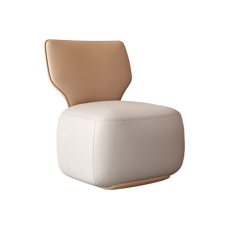 Industrial Upholstered Accent Chair Leather Tight Back Armless Chair Clearhalo 'Accent Chairs' 'accent_chairs' 'Chairs & Seating' 'furn' 'furn_accent_chairs' 'Furniture' 'Living Room Furniture' 1200x1200_de907c66-505d-48f7-ae3e-e9164ab01676