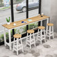 Metal and Wood Rectangular Table, Modern Style Home Living Room Kitchen Bar Table Clearhalo 'Bar Furniture' 'Bar Tables' 'bar_tables' 'furn' 'furn_bar_tables' 'Furniture' 'Kitchen & Dining Furniture' 1200x1200_de90eca7-267c-4396-b371-48a595940330