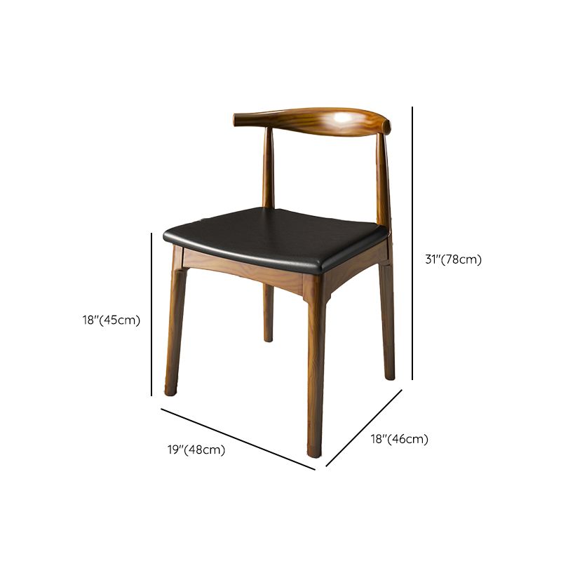 Contemporary Style Chair Wood Dining Accent Chair for Kitchen Clearhalo 'Dining Chairs' 'Dining Tables & Seating' 'dining_chair' 'furn' 'furn_dining_chair' 'Furniture' 'Kitchen & Dining Furniture' 1200x1200_de925ec7-ab24-4ba8-839c-3eb552528efb