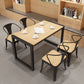 Industrial Kitchen Dining Chairs Metal Slat Back Chairs in Black