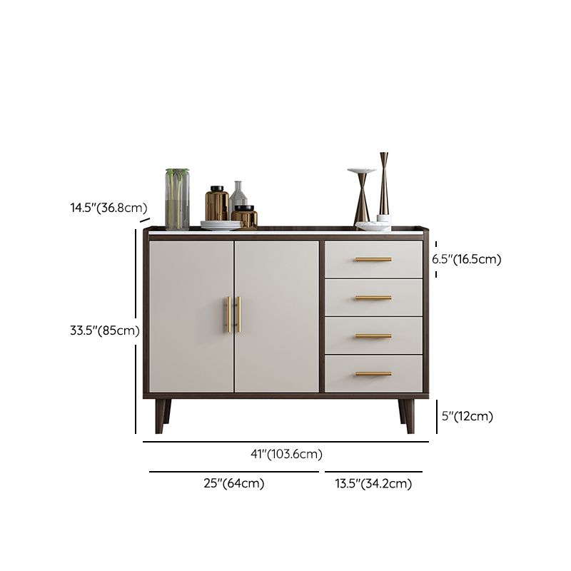 Mesa de piedra del gabinete del aparador glamoroso con piernas para la cocina