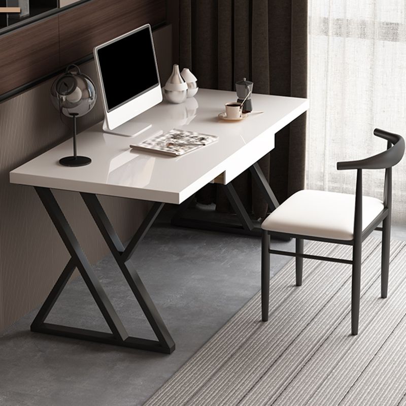 Rectangular Solid Wood Office Desk Antique Finish Computer Desk Clearhalo 'furn' 'furn_office_desk' 'Furniture' 'Office Desks' 'Office Furniture' 'office_desk' 1200x1200_de938495-21b2-49c0-8e33-f46f5b630581