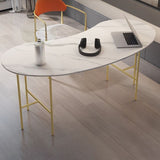 Glam Curved Writing Desk Home Stone Office Desk with Metal Legs Clearhalo 'furn' 'furn_office_desk' 'Furniture' 'Office Desks' 'Office Furniture' 'office_desk' 1200x1200_de9399b2-1e4b-4458-941f-95989c4f5564