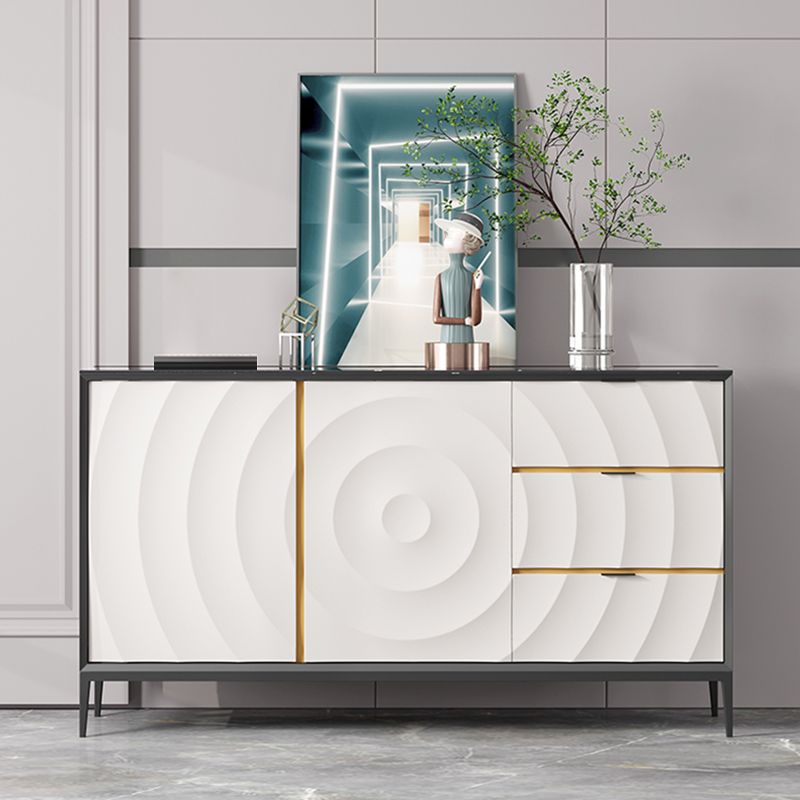 Server da pranzo in pietra e legno con cassetti moderni tavolo da sideboard