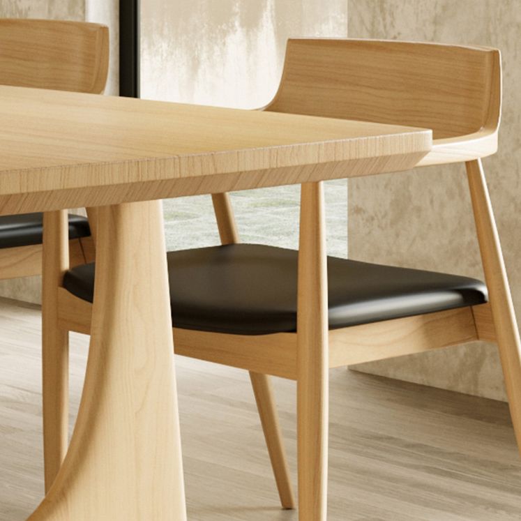 Solid Wood Dining Set 1/2/4/5/7 Pcs Double Pedestal Table with Bench and Chairs Clearhalo 'Dining Room Sets' 'Dining Tables & Seating' 'dining_room_set' 'furn' 'furn_dining_room_set' 'Furniture' 'Kitchen & Dining Furniture' 1200x1200_de98e140-b19a-4829-9113-f4874538e9fe
