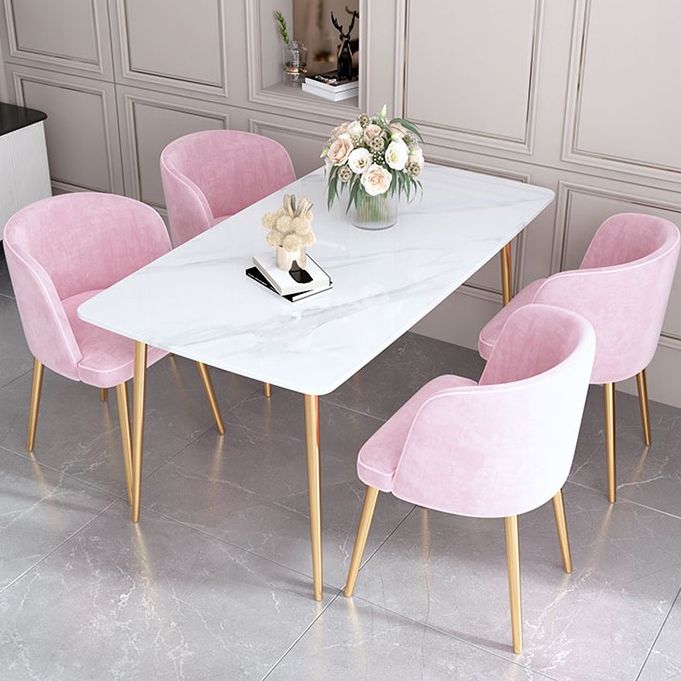 Luxury 1/2/5 Pieces Rectangle Dining Set Sintered Stone Dining Table with Chairs Clearhalo 'Dining Room Sets' 'Dining Tables & Seating' 'dining_room_set' 'furn' 'furn_dining_room_set' 'Furniture' 'furniture_dining_room_set' 'Kitchen & Dining Furniture' 1200x1200_de9a4439-6fe2-451f-8cc0-ad8f0577bbdc