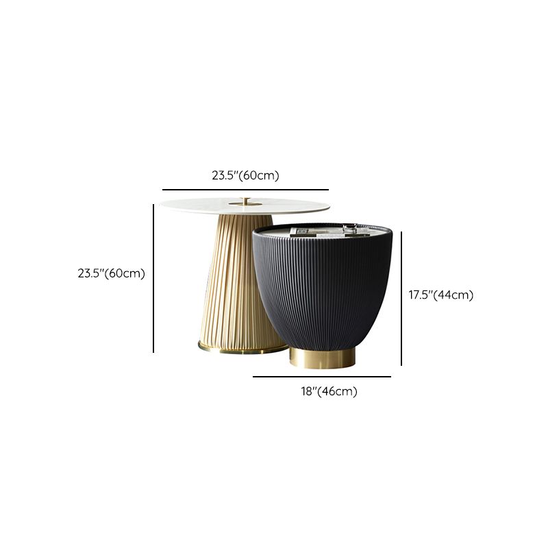 Round Slate Coffee Cocktail Table Abstract Coffee or End Table Clearhalo 'Coffee & Accent Tables' 'Coffee Tables' 'coffee_tables' 'furn' 'furn_coffee_tables' 'Furniture' 'Living Room Furniture' 1200x1200_de9adc8e-76d3-4ad4-959d-fd1543075371