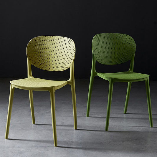 Modern Plastic Open Back Side Chair 32"H Acrylic Dining Chair for Restaurant Bedroom Clearhalo ' kitchen&dining_furn' 'Dining Chairs' 'Dining Tables & Seating' 'dining_chair' 'furn' 'furn_dining_chair' 'Furniture' 'furniture_dining_chair' 'Kitchen & Dining Furniture' 'kitchen' 1200x1200_de9c7f55-60a1-4186-ad38-305952fa0acc