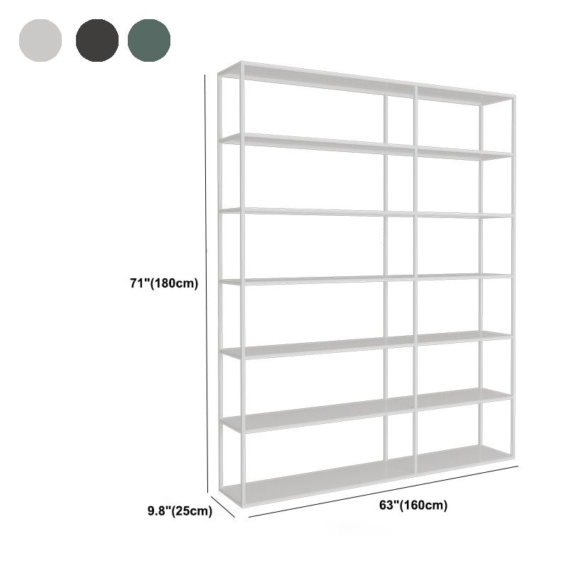 Modern Open Storage Bookcase 9.8" W Iron Frame Bookshelf with Shelves Clearhalo 'Bookcases' 'furn' 'furn_bookcases' 'Furniture' 'Office Furniture' 1200x1200_de9e2ff1-7b39-467e-924a-281fd392347f