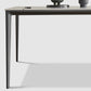 Modern Stone Top Rectangle Dinette Table Metal Base Dining Table in White Clearhalo 'Dining Tables & Seating' 'Dining Tables' 'dining_table' 'furn' 'furn_dining_table' 'Furniture' 'furniture_dining_table' 'Kitchen & Dining Furniture' 'kitchen' 'kitchen_dining_table' 1200x1200_de9e433f-5590-45e1-a77d-14f5bafe18cc