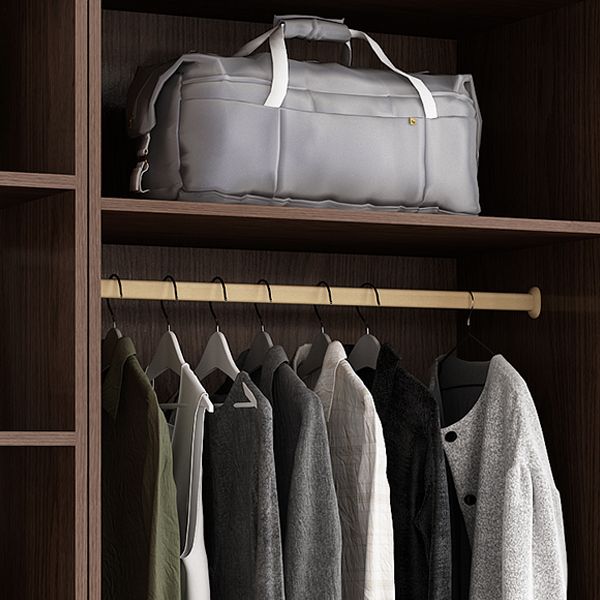 Hinged Wardrobe Cabinet Contemporary Wardrobe Closet with Garment Rod Clearhalo 'Armoires & Wardrobes' 'armoires_wardrobes' 'Bedroom Furniture' 'furn' 'furn_armoires_wardrobes' 'Furniture' 1200x1200_de9eca0d-e1cb-4fbe-bac5-0beca6713fe4