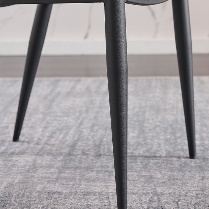 Contemporary Faux Leather Arm Chair Matte Finish Open Back Dining Chair Clearhalo ' kitchen&dining_furn' 'Dining Chairs' 'Dining Tables & Seating' 'dining_chair' 'furn' 'furn_dining_chair' 'Furniture' 'furniture_dining_chair' 'Kitchen & Dining Furniture' 'kitchen' 1200x1200_dea0fb7c-e64a-4045-a8f5-dd490bad4d37