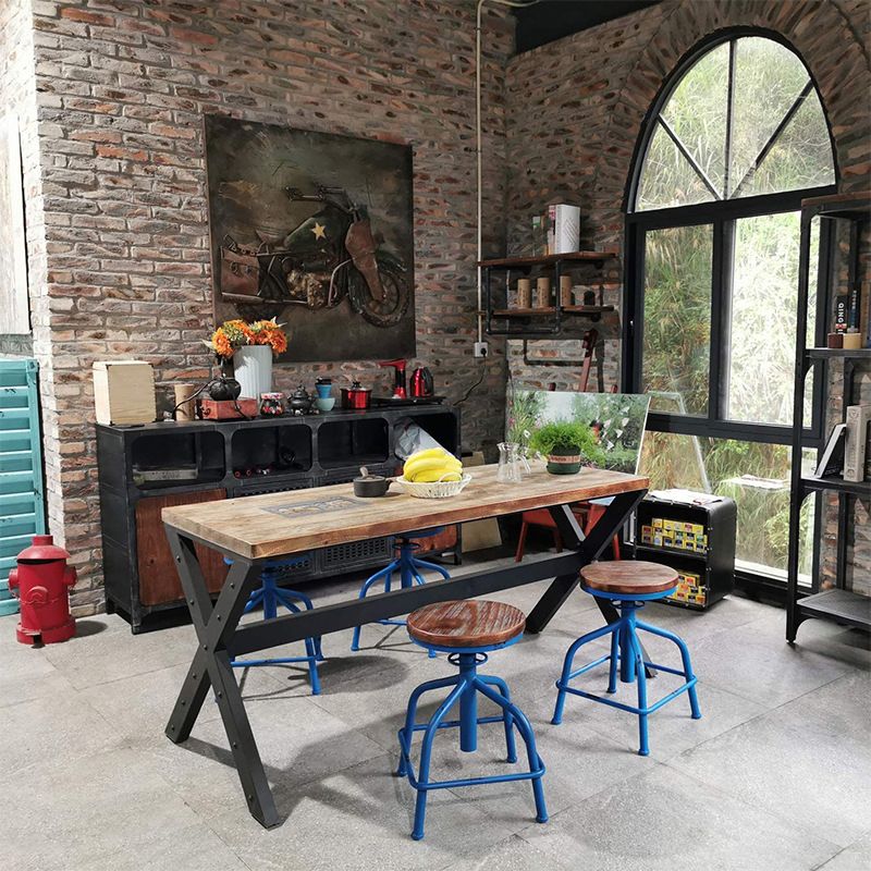 Industrial Dining Chair Adjustable Height Chair with Metal Legs Clearhalo 'Dining Chairs' 'Dining Tables & Seating' 'dining_chair' 'furn' 'furn_dining_chair' 'Furniture' 'furniture_dining_chair' 'Kitchen & Dining Furniture' 1200x1200_dea157cb-db4b-479c-a378-7f132f57062c