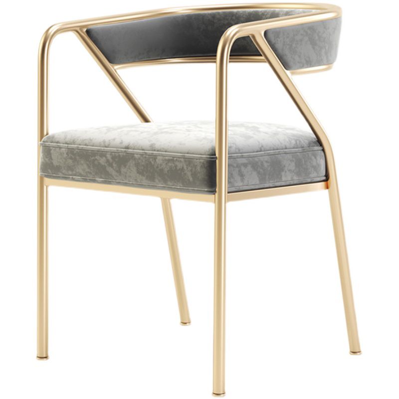 Modern Velvet Dining Chair 30''H Open Back Dining Side Chair with Metal Base for Restaurant Clearhalo ' kitchen&dining_furn' 'Dining Chairs' 'Dining Tables & Seating' 'dining_chair' 'furn' 'furn_dining_chair' 'Furniture' 'furniture_dining_chair' 'Kitchen & Dining Furniture' 'kitchen' 1200x1200_dea17d3b-fe13-469c-a727-678468d81760