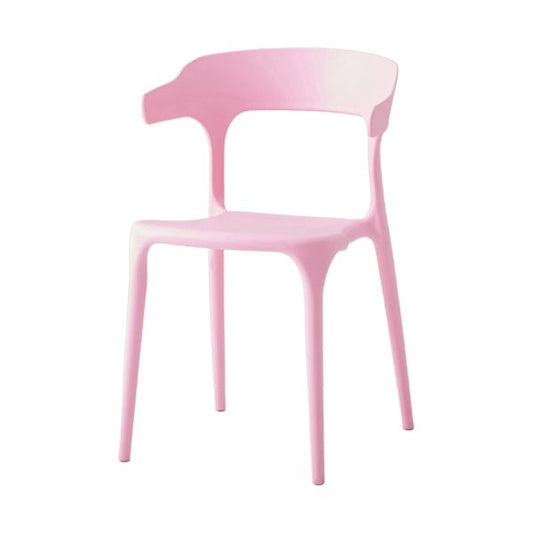 Silla de comedor de plástico sin brazo sin brazo de comedor moderno