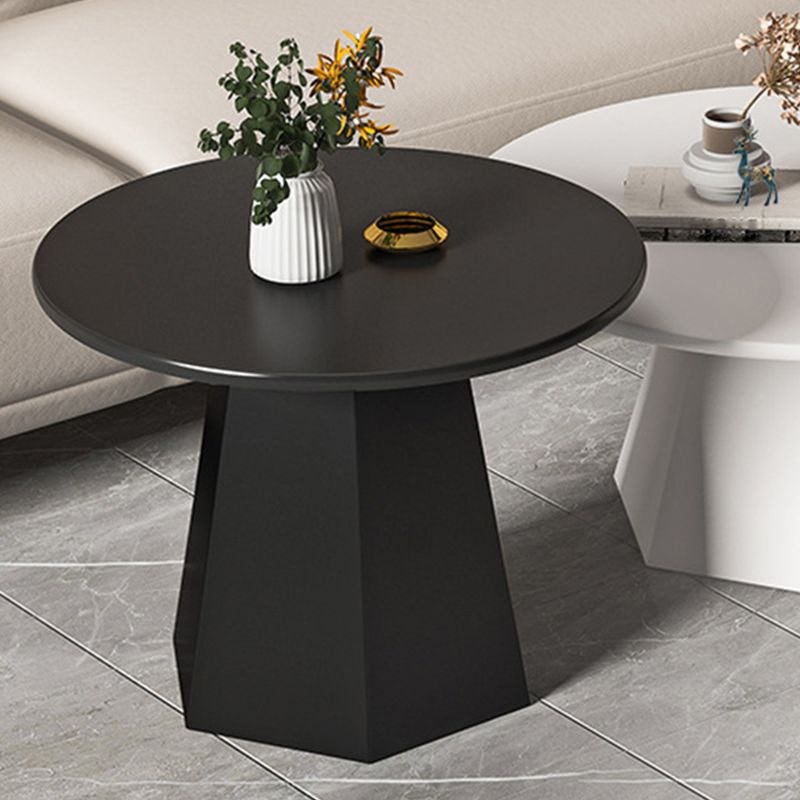 IJzerwerk zwart/wit voetstuk Basis Design ronde salontafel