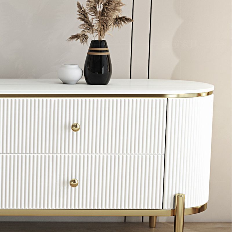 Glam TV Console Stone Media Console Enclosed Storage Console with 4 Drawers Clearhalo 'furn' 'furn_tv_stands_entertainment_centers' 'Furniture' 'Living Room Furniture' 'TV Stands & Entertainment Centers' 'TV Stands & Media Storage Furniture' 'tv_stands_entertainment_centers' 1200x1200_dea53ab1-d049-4416-9083-ea8fa84aed50