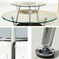 Modern Style Glass Dining Table Round Table with Metal Frame for Home Use Clearhalo ' dining_table' 'Dining Tables & Seating' 'Dining Tables' 'furn' 'furn_dining_table' 'Furniture' 'furniture_dining_table' 'Kitchen & Dining Furniture' 'kitchen&dining_furn' 'kitchen' 'kitchen_dining_table' 1200x1200_dea56279-f70d-4c59-9efe-4decf55cbf8d