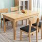 Modern Style Rubberwood Dining Table Rectangle Table with 4 Legs for Home Clearhalo ' dining_table' 'Dining Tables & Seating' 'Dining Tables' 'furn' 'furn_dining_table' 'Furniture' 'furniture_dining_table' 'Kitchen & Dining Furniture' 'kitchen&dining_furn' 'kitchen' 'kitchen_dining_table' 1200x1200_dea62804-4884-403a-8a3a-a2b65af88482