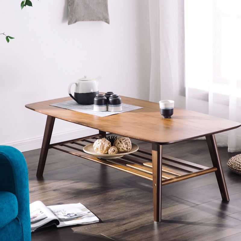 Contemporary Coffee Table 4 Legs Wooden Cocktail Table with Storage Clearhalo 'Coffee & Accent Tables' 'Coffee Tables' 'coffee_tables' 'furn' 'furn_coffee_tables' 'Furniture' 'Living Room Furniture' 1200x1200_dea6e766-6240-469c-afb6-2e0c14cbc431