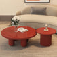 Contemporary Round Coffee Table Set Pedestal Wood Cocktail Table Clearhalo 'Coffee & Accent Tables' 'Coffee Tables' 'coffee_tables' 'furn' 'furn_coffee_tables' 'Furniture' 'Living Room Furniture' 1200x1200_dea75bef-2c6f-4a4d-84b4-e69a617e96b2