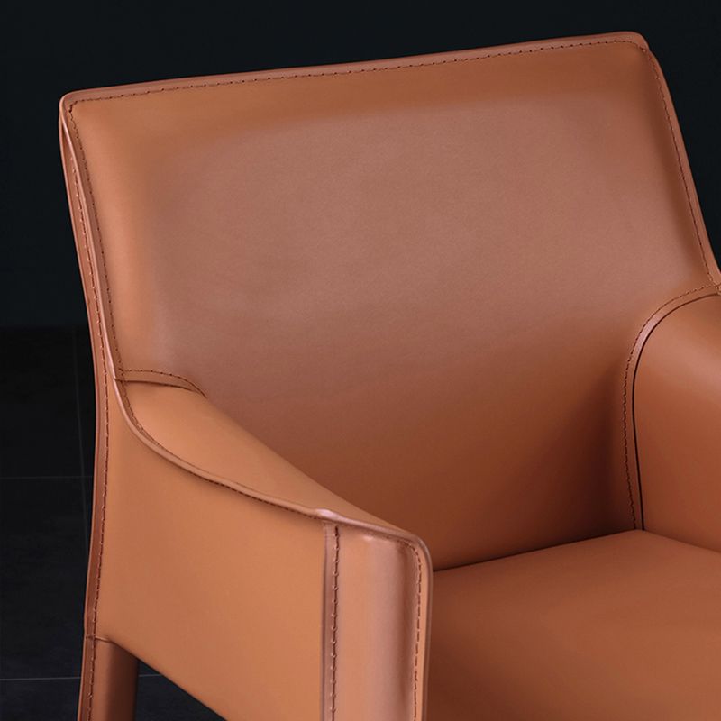 Silla de comedor tapizada silla lateral de comedor de cuero sinté