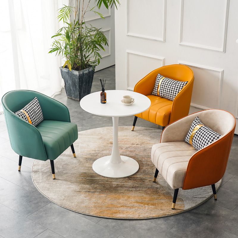 Barrel Accent Chair 25.59" L x 25.59" W x 31.10" H Basic Four Leg Barrel Chair Clearhalo 'Accent Chairs' 'accent_chairs' 'Chairs & Seating' 'furn' 'furn_accent_chairs' 'Furniture' 'Living Room Furniture' 1200x1200_deaad375-f717-40fd-808a-7d67be11026d