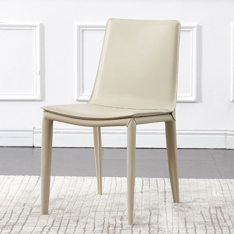 Sala riunioni Solid Designer Stile Stella laterale Sedia da pranzo in pelle finitura