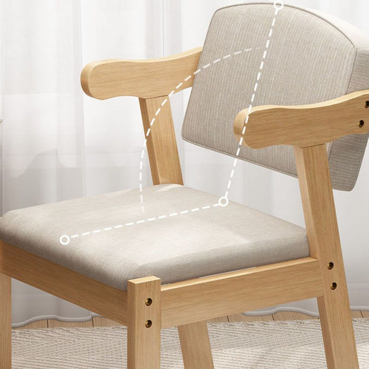 Contemporary Rubberwood Open Arm Chair Matte Finish Upholstered Dining Chair Clearhalo 'Dining Chairs' 'Dining Tables & Seating' 'dining_chair' 'furn' 'furn_dining_chair' 'Furniture' 'furniture_dining_chair' 'Kitchen & Dining Furniture' 1200x1200_deacfcf7-423f-4242-a313-e87a8e790d44