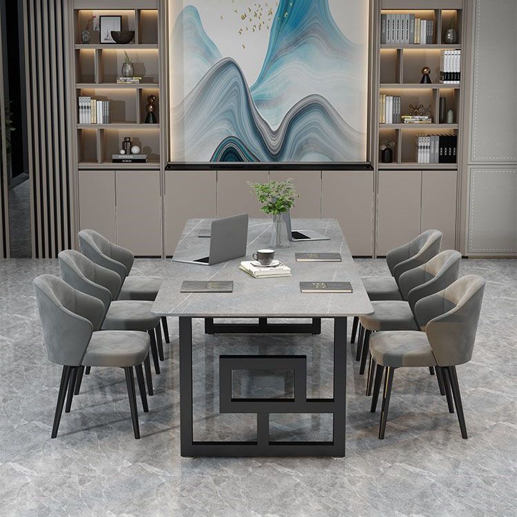 Modern Meeting Table Home Office Sintered Stone Curved Writing Desk Clearhalo 'furn' 'furn_office_desk' 'Furniture' 'furniture_office_desk' 'Office Desks' 'Office Furniture' 'office_desk' 1200x1200_deaee147-a975-4080-9d38-c5828054b144