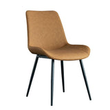 Industrial Style Leather Dining Chairs Solid Back Arm Dining Chairs for Kitchen (Set of 2) Clearhalo ' kitchen&dining_furn' 'Dining Chairs' 'Dining Tables & Seating' 'dining_chair' 'furn' 'furn_dining_chair' 'Furniture' 'furniture_dining_chair' 'Kitchen & Dining Furniture' 'kitchen' 1200x1200_deaeed5d-f2e5-4d86-a387-387e5969204b