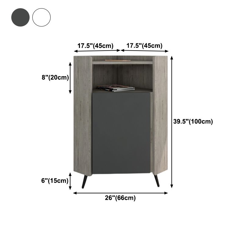 Glam Engineered Wood Buffet Sideboard 39.3"H 1-Door Dining Room Buffet Server Clearhalo 'buffet_sideboard' 'Buffets & Sideboards' 'furn' 'furn_buffet_sideboard' 'Furniture' 'Kitchen & Dining Furniture' 1200x1200_deaf35f5-509d-4168-b7ff-f3d68e5952ad