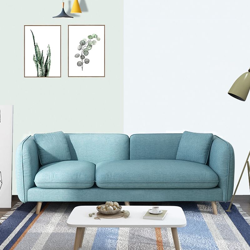 Modern Linen Tuxedo Arm Standard Sofa with Bolster Pillows for Living Room Clearhalo 'furn' 'furn_sofas' 'Furniture' 'furniture_sofas' 'kitchen' 'kitchen_sofas' 'Living Room Furniture' 'Sofa' 'sofas' 1200x1200_deaf801b-33fa-4262-9265-fe89b7c12c9c