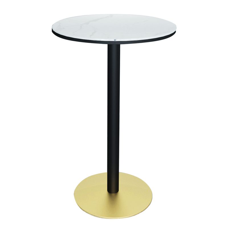 1/3/4/5 Pieces Glam Iron Bar Table Set Round Bistro Set with Black Faux Marble Top Clearhalo 'Bar Furniture' 'furn' 'furn_home_bar_bar_sets' 'Furniture' 'Home Bars & Bar Sets' 'home_bar_bar_sets' 'Kitchen & Dining Furniture' 1200x1200_deafdb90-5da6-4e5e-ba2d-aaedbbf74032