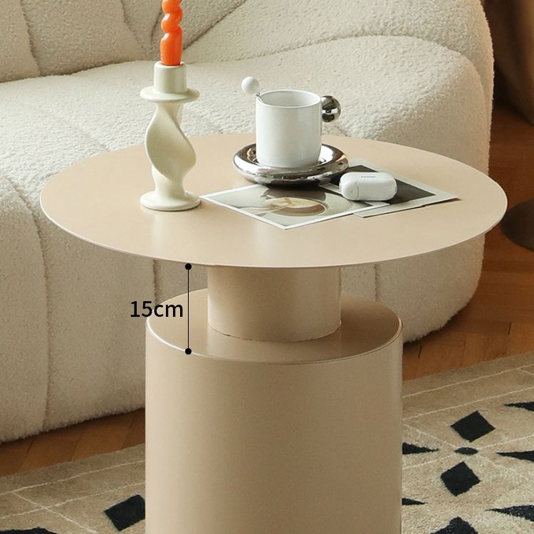 Round Iron Coffee Table Mid-Century Pedestal 2 Pieces Cocktail Table Set Clearhalo 'Coffee & Accent Tables' 'Coffee Tables' 'coffee_tables' 'furn' 'furn_coffee_tables' 'Furniture' 'Living Room Furniture' 1200x1200_deb0e646-7e28-4fab-9ceb-56db97703e2c