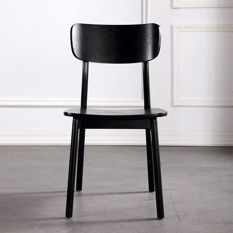 Contemporary Style Chair Armless Chair for Kitchen with Wood Legs