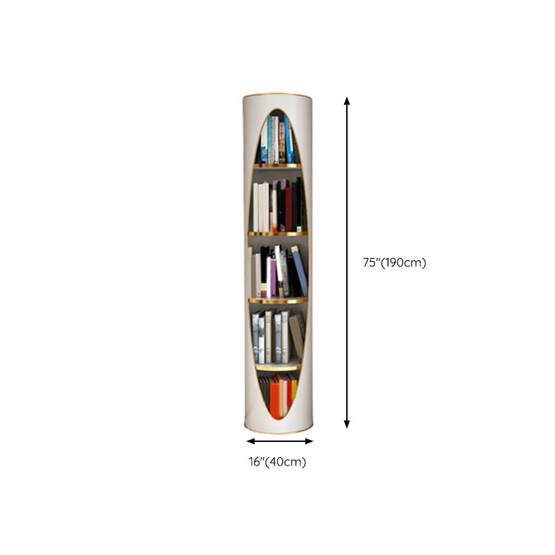 Glam Plastic Bookshelf Standard Closed Back Bookcase with Shelves