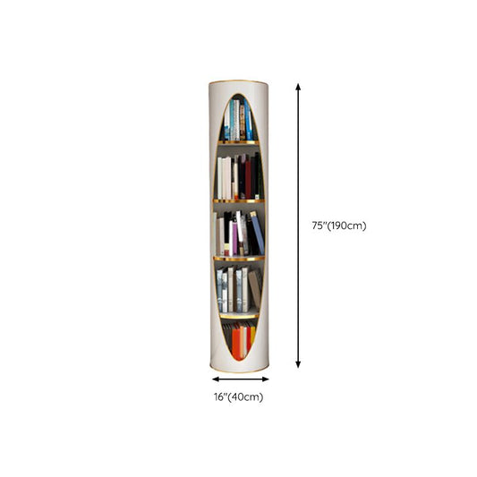 Glam Plastic Bookshelf Standard Closed Back Bookcase with Shelves