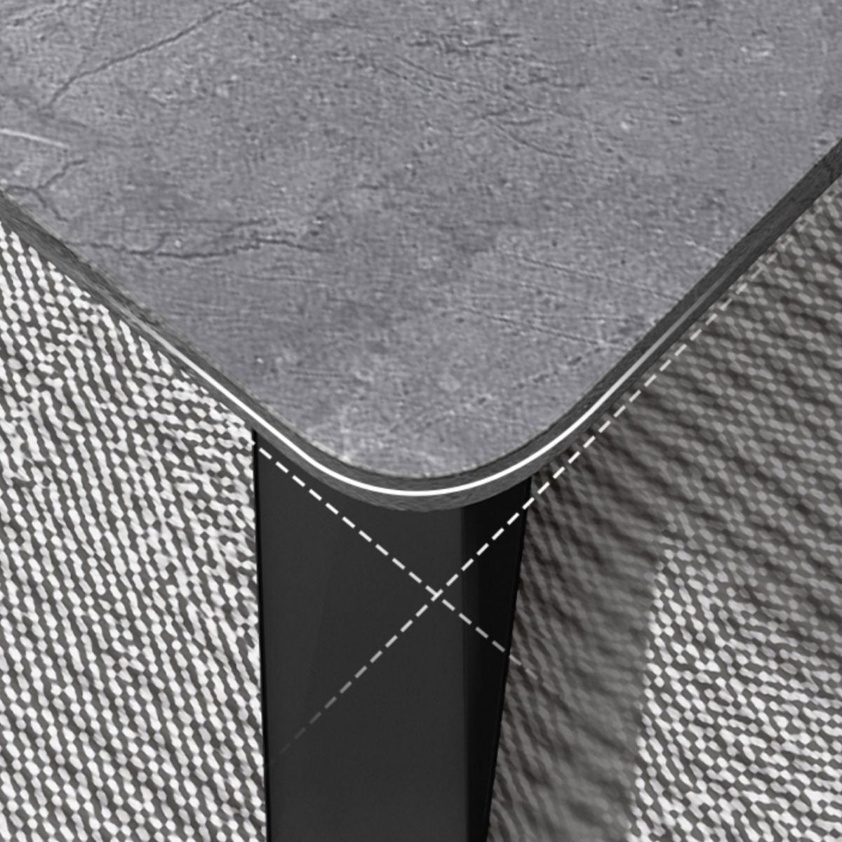 Tavolino da caffè con gambe incrociate Tavolino rettangolare minimalista in legno massello
