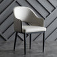 Glam Faux Leather Dining Chair Open Back Dining Side Furniture in Matte Finish for Indoor