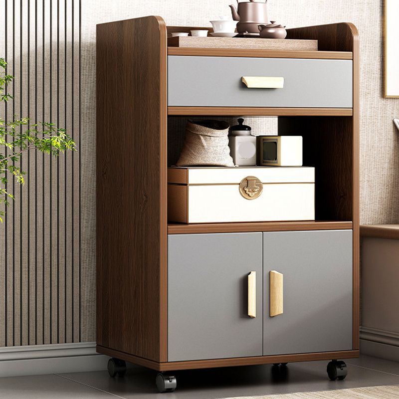 ベッドルームのための現代の木製ベッドサイドキャビネットローワーシェルフナイトテーブル