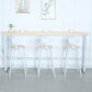 Houten indoor voetsteun pubtafel moderne bistro barhoogte cocktailtafel