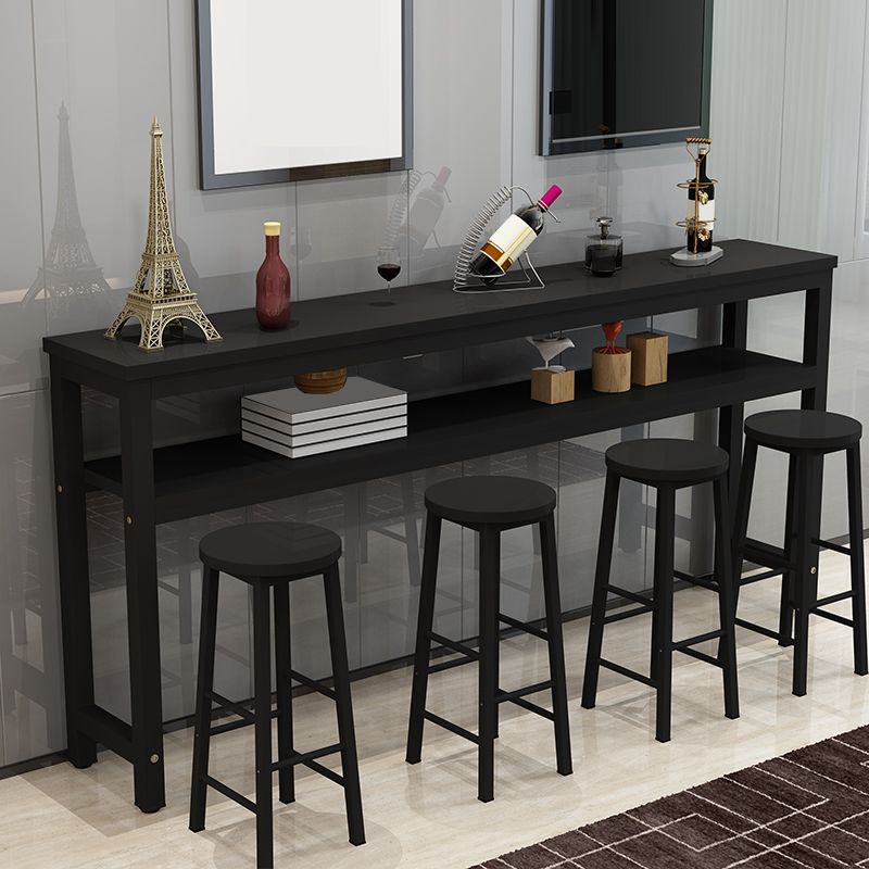 Contemporary Style Wood Rectangle Pub Bar Table for Living Room Clearhalo 'Bar Furniture' 'Bar Tables' 'bar_tables' 'furn' 'furn_bar_tables' 'Furniture' 'Kitchen & Dining Furniture' 1200x1200_deb627e4-5e5a-45e0-9b80-cbf934901bc5