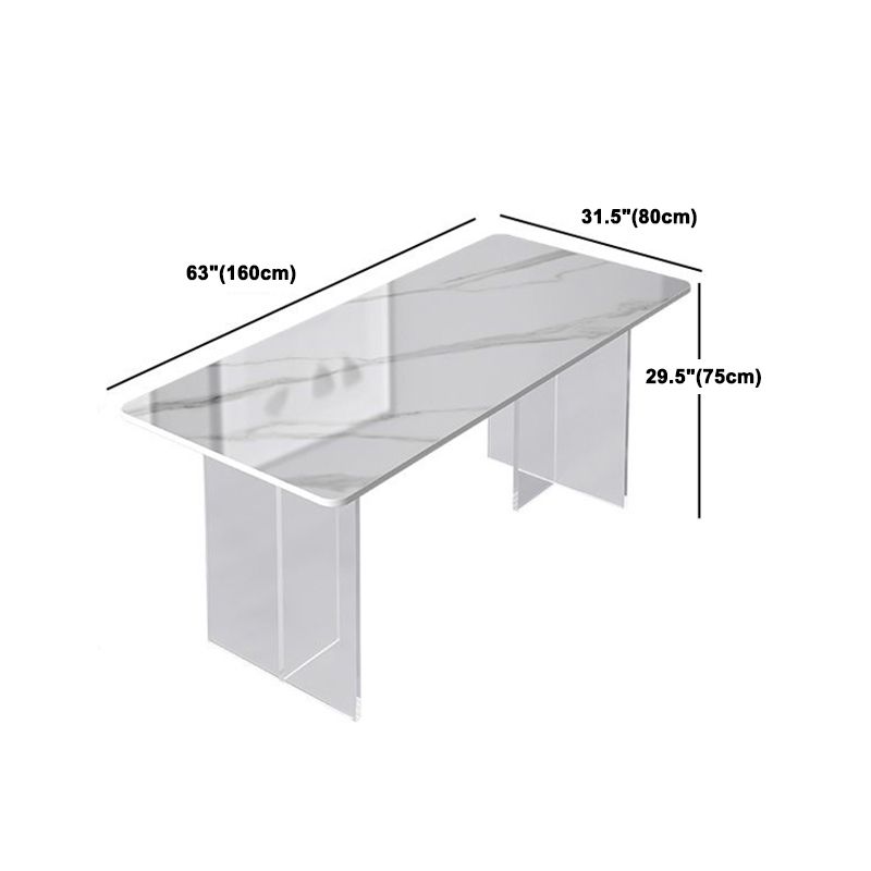 Modern 1/2/5 Pieces Dining Set Rectangle Stone Dining Table for Dining Room Kitchen Clearhalo 'Dining Room Sets' 'Dining Tables & Seating' 'dining_room_set' 'furn' 'furn_dining_room_set' 'Furniture' 'Kitchen & Dining Furniture' 1200x1200_deb66d44-b1ff-49d7-8b7f-47631e02f6fc