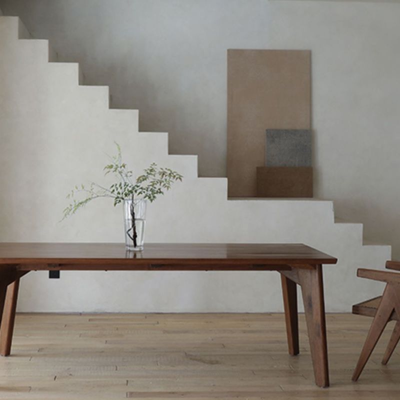 Rectangle Brown Base Dining Table Modern Pine Wood Table for Living Room Clearhalo 'Dining Tables & Seating' 'Dining Tables' 'dining_table' 'furn' 'furn_dining_table' 'Furniture' 'Kitchen & Dining Furniture' 1200x1200_deb7a6e9-25b2-4049-aa57-09d332729c5a