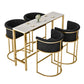 Metal and Marble Rectangular Table, Industrial Style Minimalist Corporate Pantry Bar Table Clearhalo 'Bar Furniture' 'Bar Tables' 'bar_tables' 'furn' 'furn_bar_tables' 'Furniture' 'Kitchen & Dining Furniture' 1200x1200_deb873ec-0c21-40b3-ab16-6cc3bb1e836a