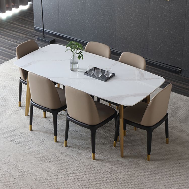 1/4/5/7 Pcs Metal Glam Dining Room Set with Rectangle Table Dining Set Clearhalo 'Dining Room Sets' 'Dining Tables & Seating' 'dining_room_set' 'furn' 'furn_dining_room_set' 'Furniture' 'furniture_dining_room_set' 'Kitchen & Dining Furniture' 'kitchen&dining_furn' 'kitchen' 1200x1200_deb89e1c-3c4d-41fc-827b-0279c8a563b7