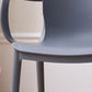 Contemporary Style Chair Metal Solid Back Dining Chair for Indoor