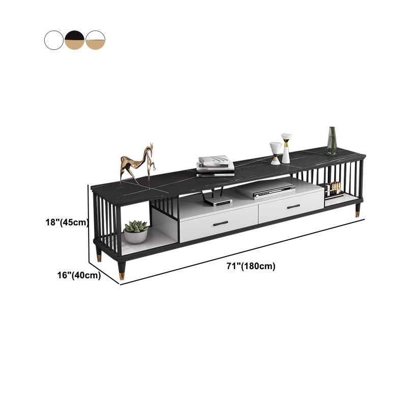 Italiaans rockboard tv -kast modern eenvoudige kleine familie woonkamer marmeren tv -standaard