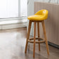 Barhocker aus skandinavischem Holz mit Stoffpolsterung und Drehgelenk